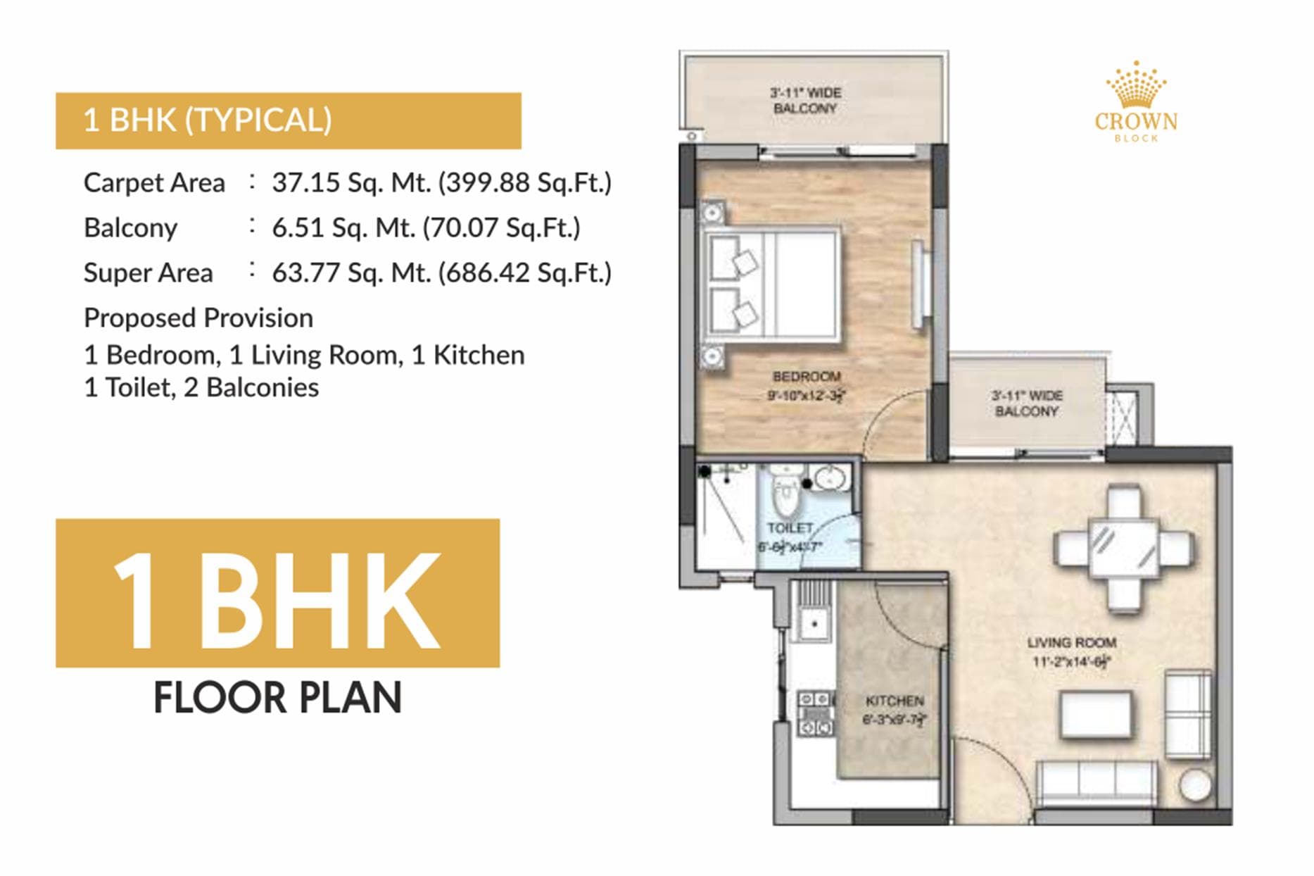 Sahu City Crown Block floor plan