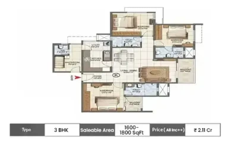 Purvanchal Royal Atlantis floor plan