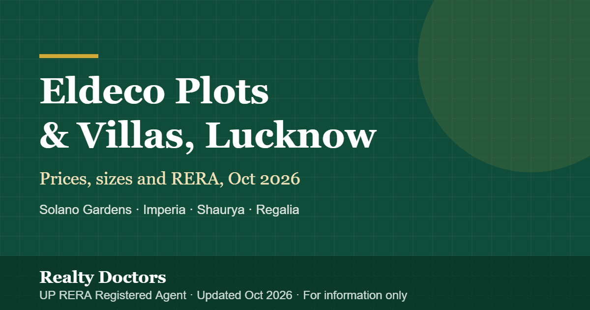 Eldeco Plots & Villas in Lucknow: 2026 Guide
