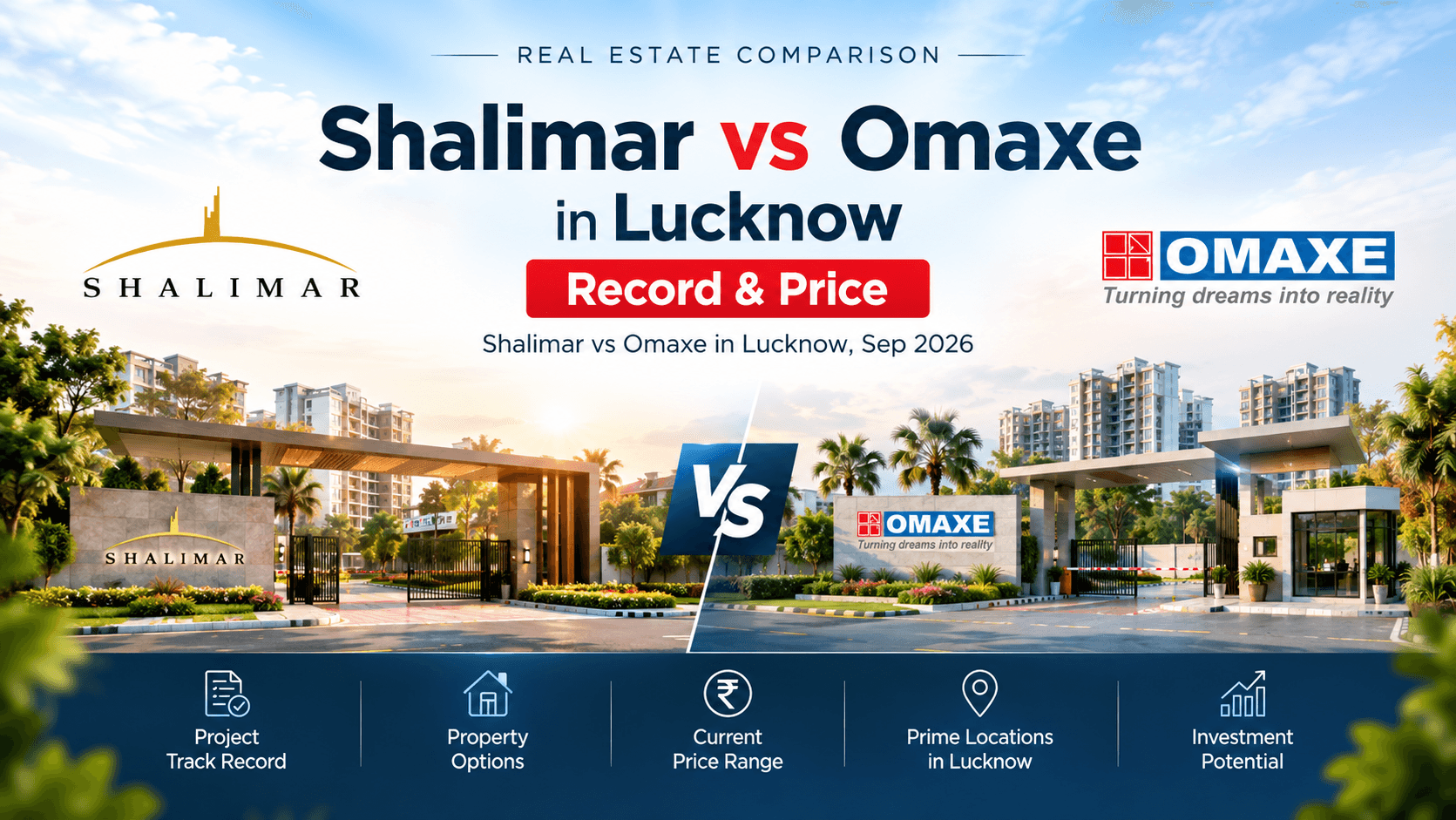 Shalimar vs Omaxe Lucknow: Record & Price