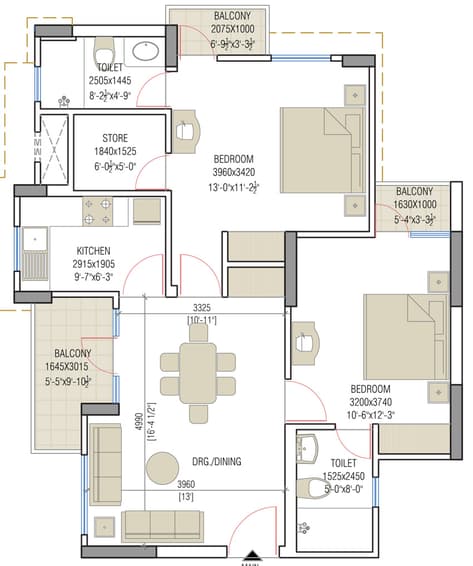 Eldeco Saubhagyam floor plan