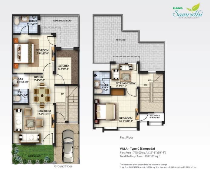 Eldeco Samridhi floor plan