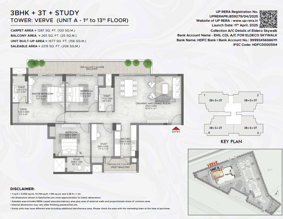 Eldeco Skywalk floor plan